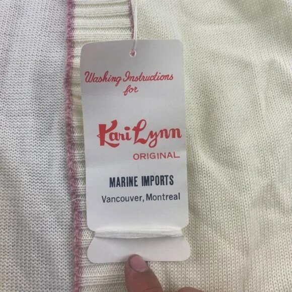 Vintage 70s Sweater Women Medium Yellow Knit Kari Lynn Originals Open No Buttons - Picture 2 of 9